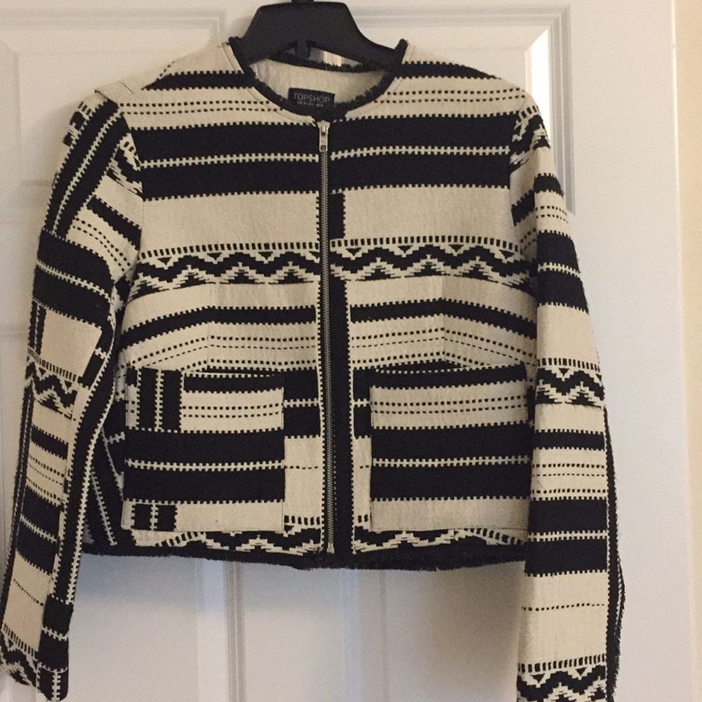 Size 6/UK 10 Topshop woven blazer